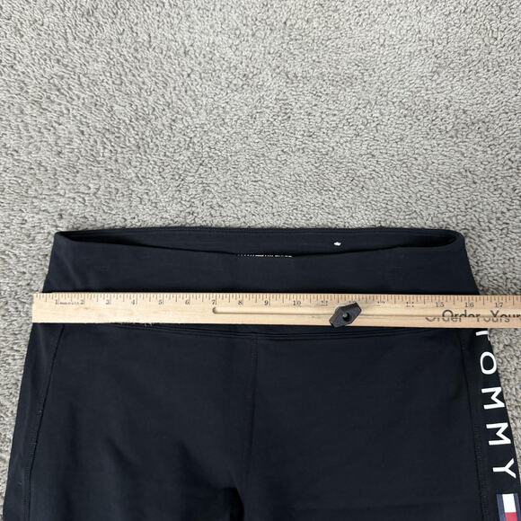 Tommy Hilfiger Shorts Womens XL Black Sport Bike Logo High Rise Cotton - Picture 5 of 9